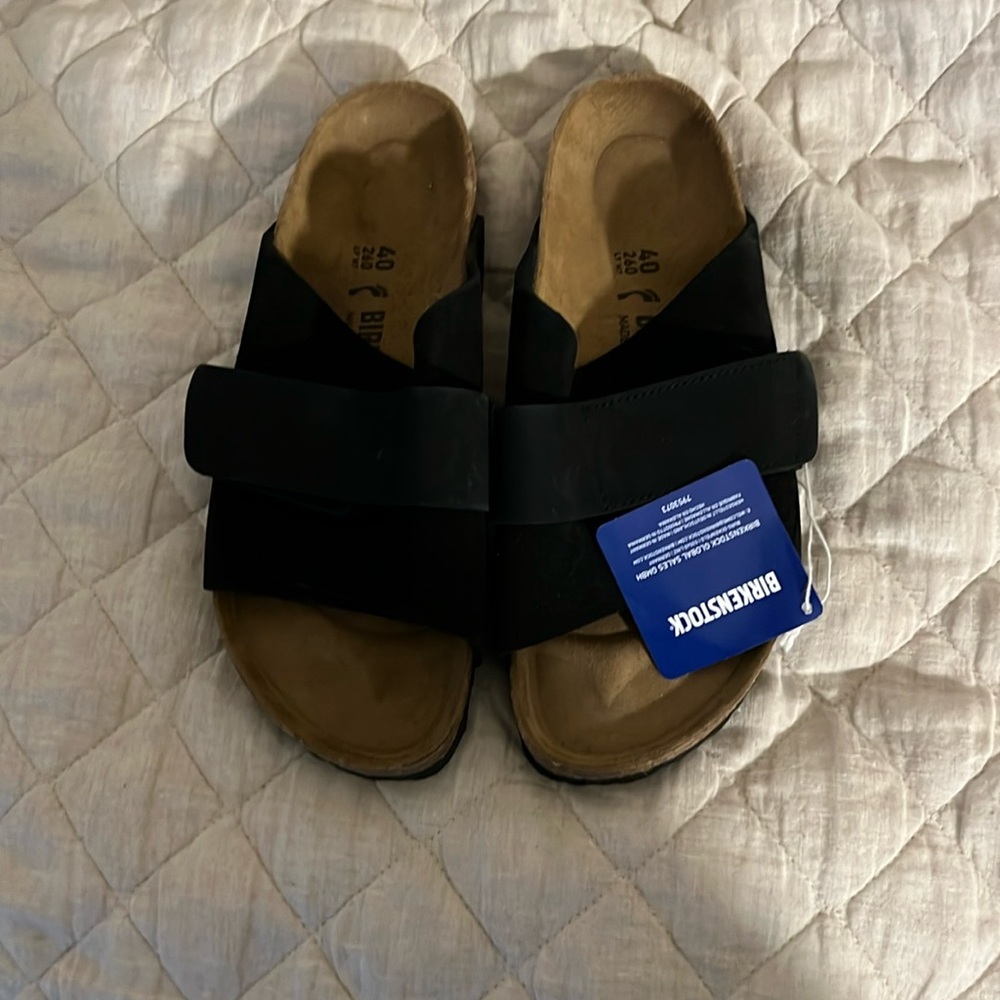 Birkenstock Kyoto Black Suede Size 40 NWT